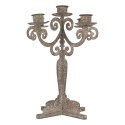 Clayre & Eef Candelabro 26x26x35 cm Grigio Metallo
