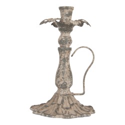 Clayre & Eef Candle holder Ø 15x23 cm Grey Metal