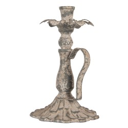 Clayre & Eef Candle holder Ø 15x23 cm Grey Metal