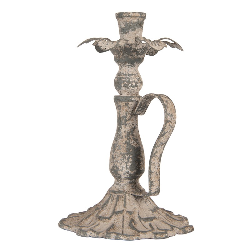 Clayre & Eef Candle holder Ø 15x23 cm Grey Metal