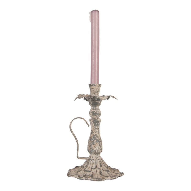Clayre & Eef Candle holder Ø 15x23 cm Grey Metal