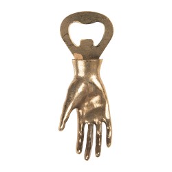 Clayre & Eef Apribottiglie Mano 11x3x4 cm Color oro Metallo