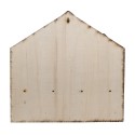 Clayre & Eef Portemanteau mural 4 crochets Maison 40x13x40 cm Marron Blanc Bois