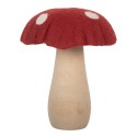 Clayre & Eef Décoration Champignon 12x12x15 cm Rouge Feutre