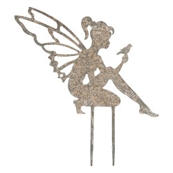 Clayre & Eef Garden Stake Elf 31x1x33 cm Grey Metal