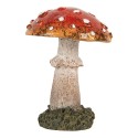Clayre & Eef Image de décoration Champignon Ø 6x8 cm Rouge Polyrésine