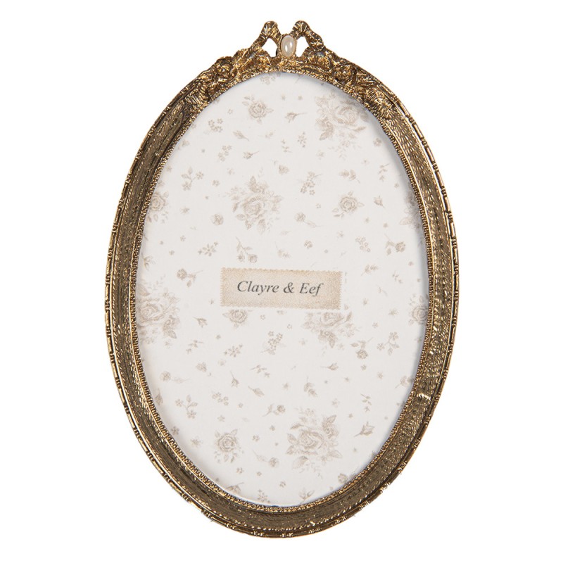 Clayre & Eef Photo Frame 9x13 cm Gold colored Plastic