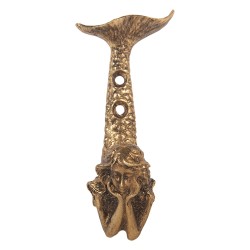 Clayre & Eef Wall Hook 5x3x10 cm Gold colored Metal