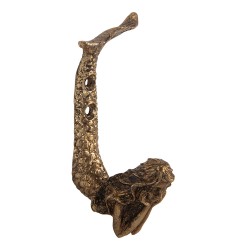 Clayre & Eef Wall Hook 5x3x10 cm Gold colored Metal