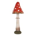 Clayre & Eef Image de décoration Champignon Ø 9x23 cm Rouge Polyrésine