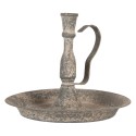 Clayre & Eef Candelabro Ø 22x19 cm Grigio Metallo