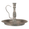 Clayre & Eef Candelabro Ø 22x19 cm Grigio Metallo