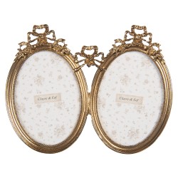 Clayre & Eef Photo Frame 9x13 cm Gold colored Plastic