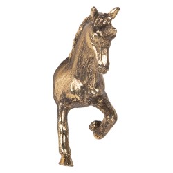 Clayre & Eef Door Knob Horse 3x9x8 cm Gold colored Metal
