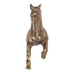 Clayre & Eef Door Knob Horse 3x9x8 cm Gold colored Metal