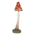Clayre & Eef Image de décoration Champignon 4x4x12 cm Rouge Polyrésine