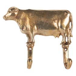 Clayre & Eef Wall Hook Chick 17x4x15 cm Gold colored Metal