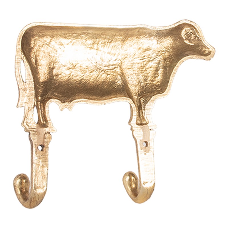 Clayre & Eef Wall Hook Chick 17x4x15 cm Gold colored Metal