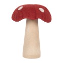 Clayre & Eef Décoration Champignon 14x14x17 cm Rouge Feutre