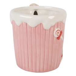 Clayre & Eef Tasse 350 ml Rosa Keramik Pfefferkuchenmann