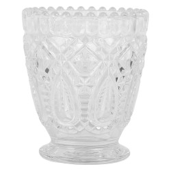 Clayre & Eef Tealight Holder Ø 9x10 cm Transparent Glass