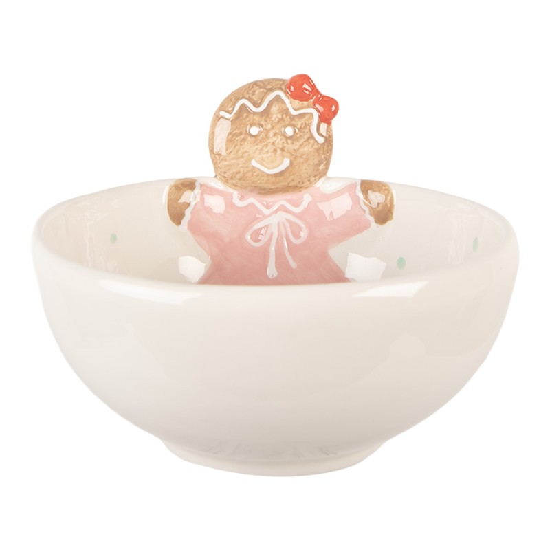 Clayre & Eef Decoratie schaal 700 ml Wit Keramiek