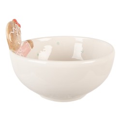 Clayre & Eef Decoratie schaal 700 ml Wit Keramiek