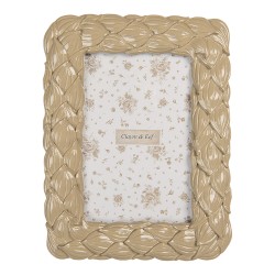 Clayre & Eef Cadre photo 10x15 cm Beige Plastique