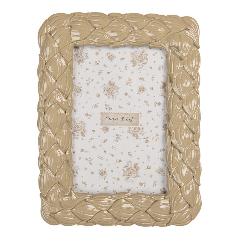 Clayre & Eef Cadre photo 10x15 cm Beige Plastique