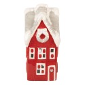 Clayre & Eef Dekoratives Haus mit LED Haus 11x9x24 cm Rot Keramik