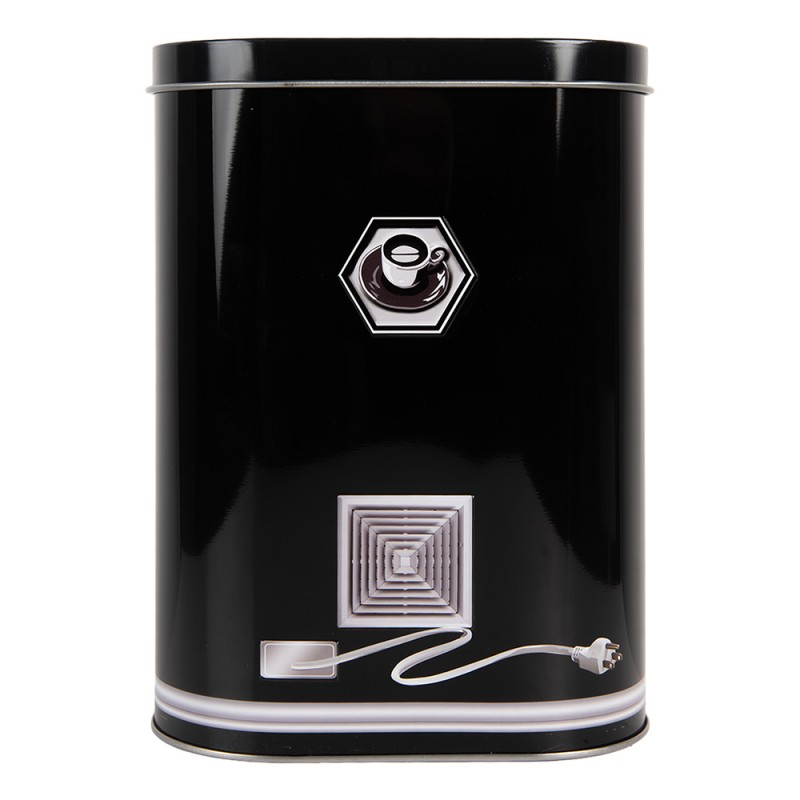 Clayre & Eef Blechdose-Aufbewahrungsbox 14x8x14 cm Schwarz Metall