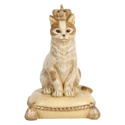Clayre & Eef Money Box Cat 14x13x20 cm Beige Plastic