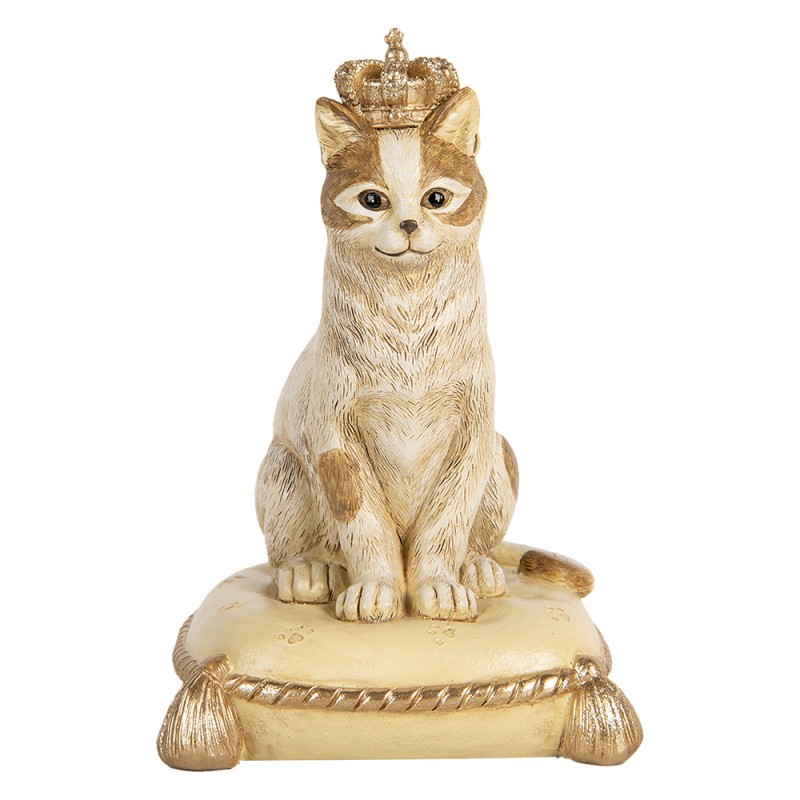 Clayre & Eef Money Box Cat 14x13x20 cm Beige Plastic