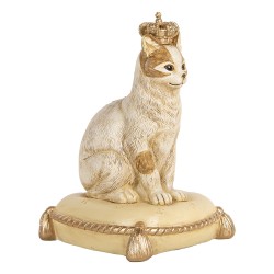 Clayre & Eef Money Box Cat 14x13x20 cm Beige Plastic