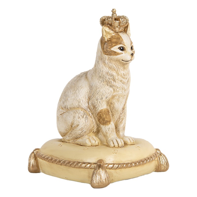 Clayre & Eef Money Box Cat 14x13x20 cm Beige Plastic