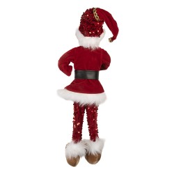 Clayre & Eef Dekoration Elf 10x6x46 cm Rot Synthetisch