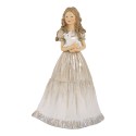 Clayre & Eef Kerstdecoratie Beeld Meisje 14x11x22 cm Beige Kunststof