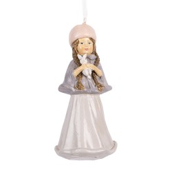 Clayre & Eef Kersthanger Kind 11 cm Beige Kunststof