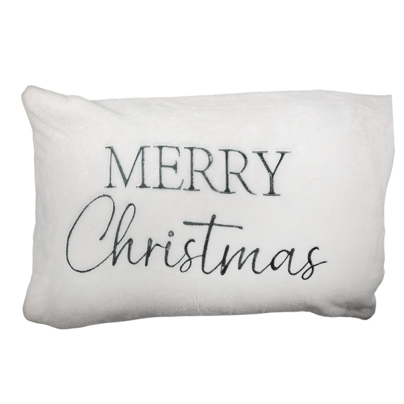 Clayre & Eef Kussenhoes 35x50 cm Wit Polyester