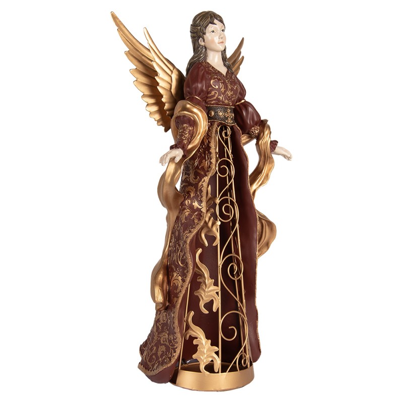Clayre & Eef Decorative Figurine Angel 20x15x45 cm Red Plastic