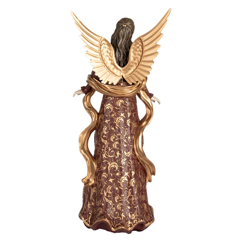 Clayre & Eef Decorative Figurine Angel 20x15x45 cm Red Plastic
