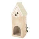 Clayre & Eef Teelichthalter Haus 9x8x20 cm Beige Keramik