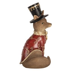 Clayre & Eef Dekorationsfigur Fuchs 9x8x17 cm Braun Kunststoff