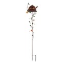 Clayre & Eef Picchetto da giardino 27x24x147 cm Rosso Metallo