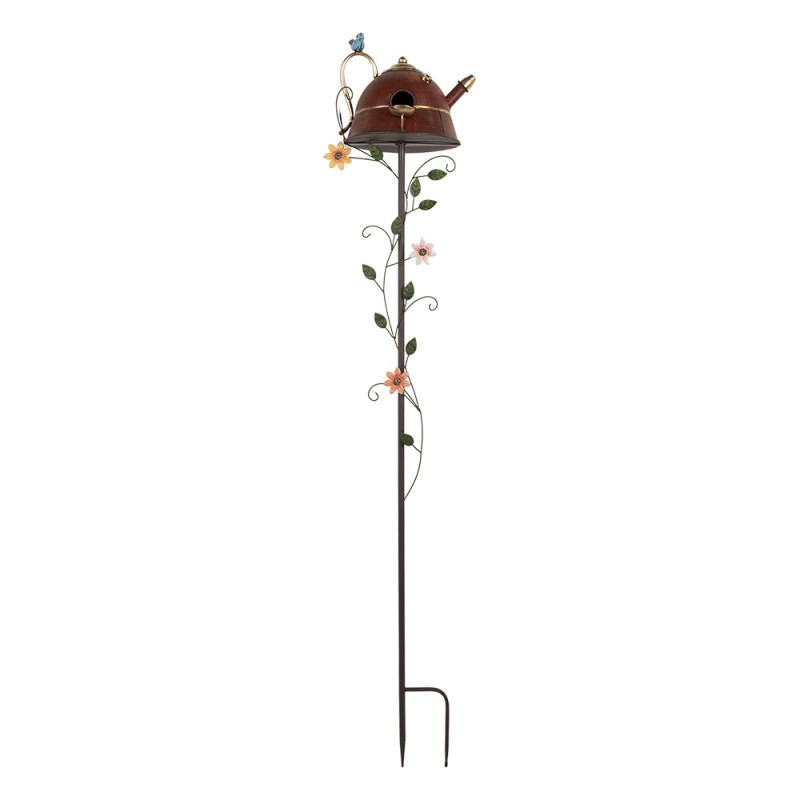 Clayre & Eef Picchetto da giardino 27x24x147 cm Rosso Metallo