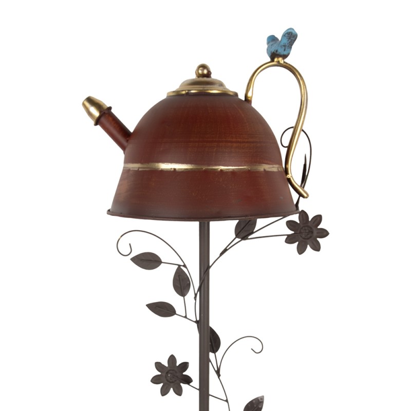 Clayre & Eef Picchetto da giardino 27x24x147 cm Rosso Metallo