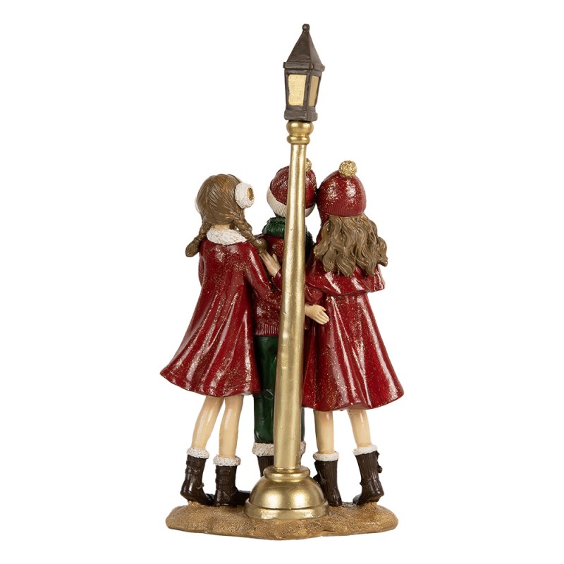 Clayre & Eef Décoration de Noël Image Enfants 14x9x28 cm Rouge Plastique