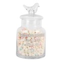 Clayre & Eef Pot de stockage Ø 13x23 cm Transparent Verre