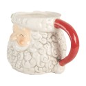 Clayre & Eef Mug Santa Claus 550 ml White Ceramic