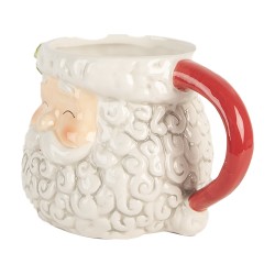Clayre & Eef Mug Santa Claus 550 ml White Ceramic
